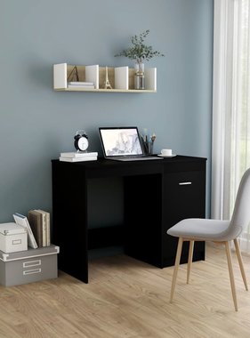 VidaXL Bureau 100x50x76 cm spaanplaat zwart