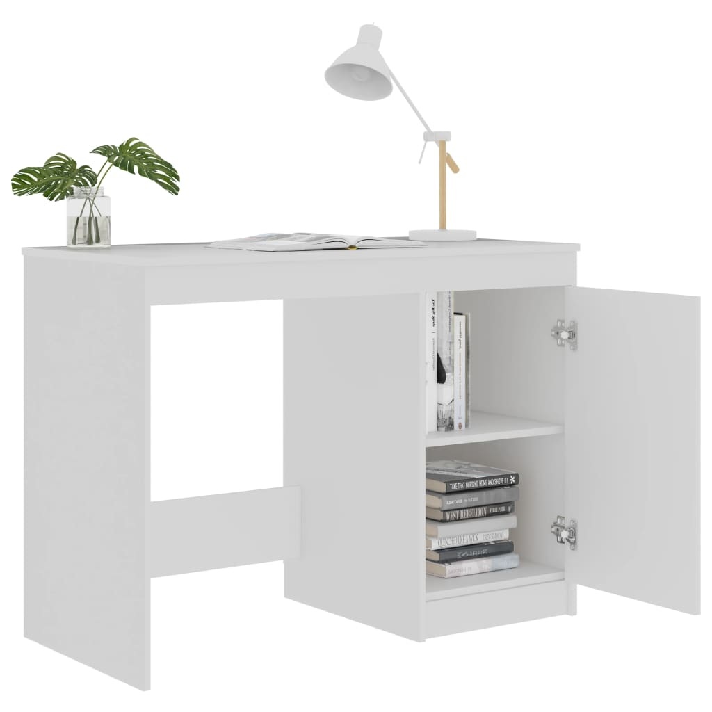 VidaXL Bureau 100x50x76 cm spaanplaat wit