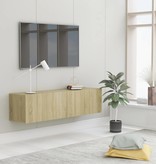 vidaXL Tv-meubel 120x30x30 cm spaanplaat sonoma eikenkleurig