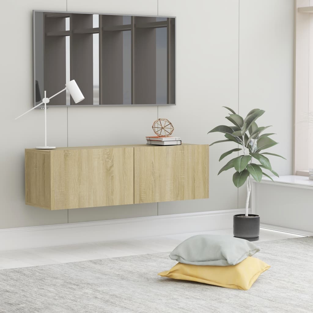 vidaXL Tv-meubel 100x30x30 cm spaanplaat sonoma eikenkleurig