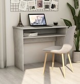 VidaXL Bureau 90x50x74 cm spaanplaat betongrijs