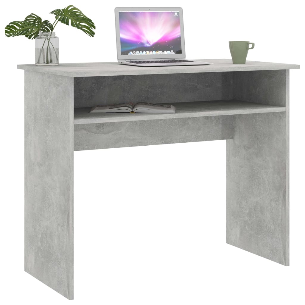 VidaXL Bureau 90x50x74 cm spaanplaat betongrijs