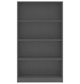 vidaXL Boekenkast met 4 schappen 80x24x142 cm spaanplaat zwart