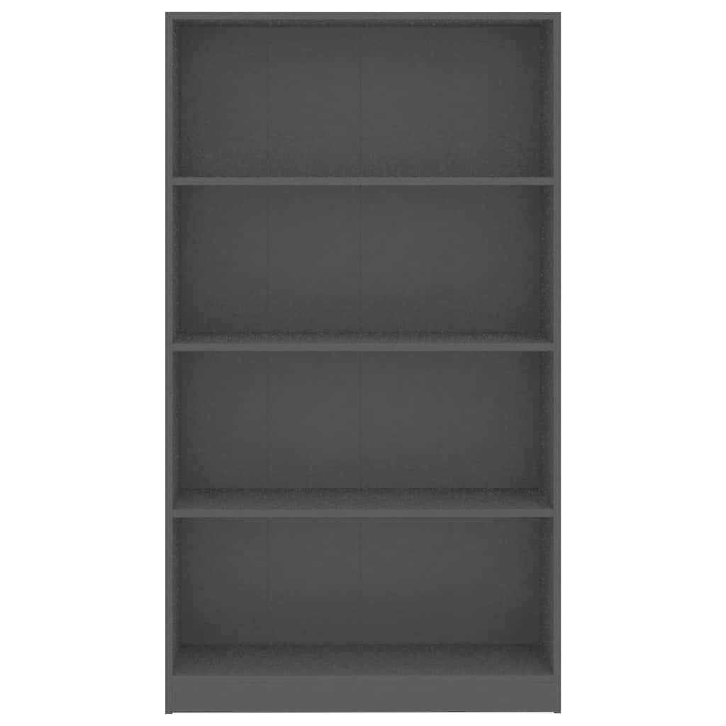 vidaXL Boekenkast met 4 schappen 80x24x142 cm spaanplaat zwart