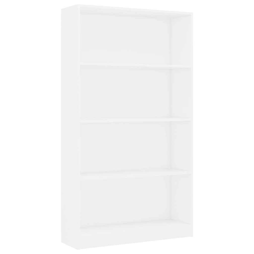 vidaXL Boekenkast met 4 schappen 80x24x142 cm spaanplaat wit