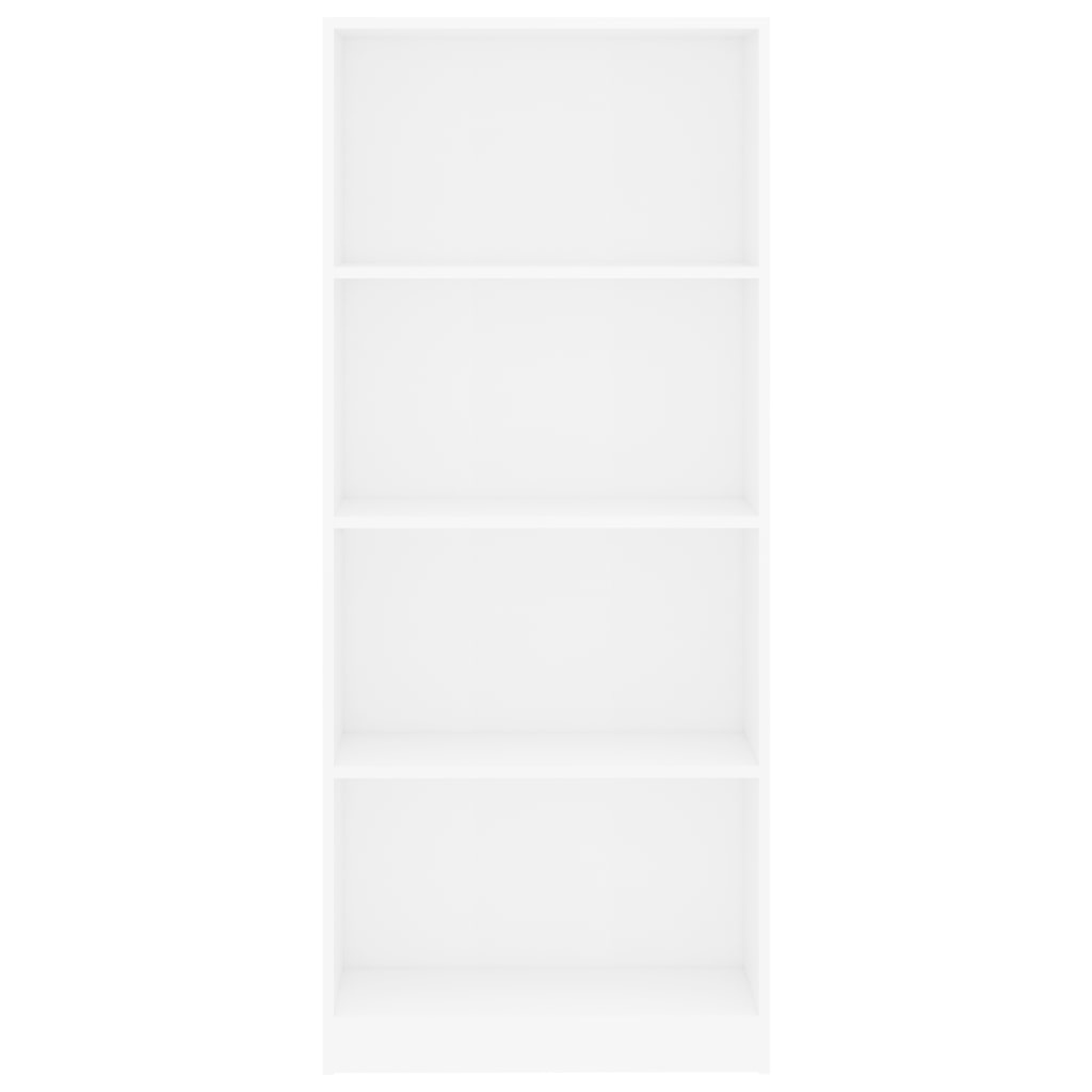 vidaXL Boekenkast met 4 schappen 60x24x142 cm spaanplaat wit