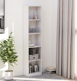 vidaXL Boekenkast met 5 schappen 40x24x175 cm spaanplaat hoogglans wit