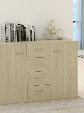 VidaXL Dressoir 88x30x65 cm spaanplaat sonoma eikenkleurig