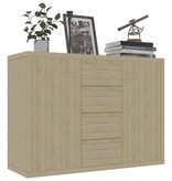VidaXL Dressoir 88x30x65 cm spaanplaat sonoma eikenkleurig