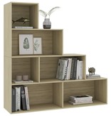 vidaXL Boekenkast/kamerscherm 155x24x160 cm spaanplaat sonoma eiken