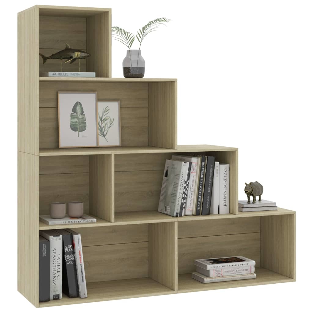 vidaXL Boekenkast/kamerscherm 155x24x160 cm spaanplaat sonoma eiken