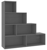 vidaXL Boekenkast/kamerscherm 155x24x160 cm spaanplaat zwart