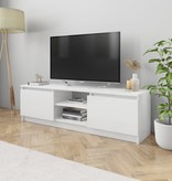 vidaXL Tv-meubel 120x30x35,5 cm spaanplaat hoogglans wit