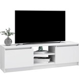 vidaXL Tv-meubel 120x30x35,5 cm spaanplaat hoogglans wit