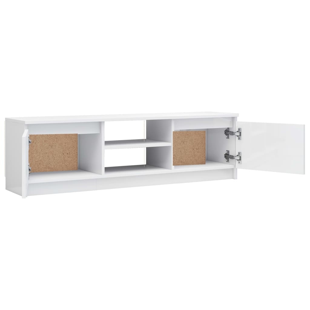 vidaXL Tv-meubel 120x30x35,5 cm spaanplaat hoogglans wit