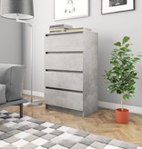VidaXL Dressoir 60x35x98,5 cm spaanplaat betongrijs