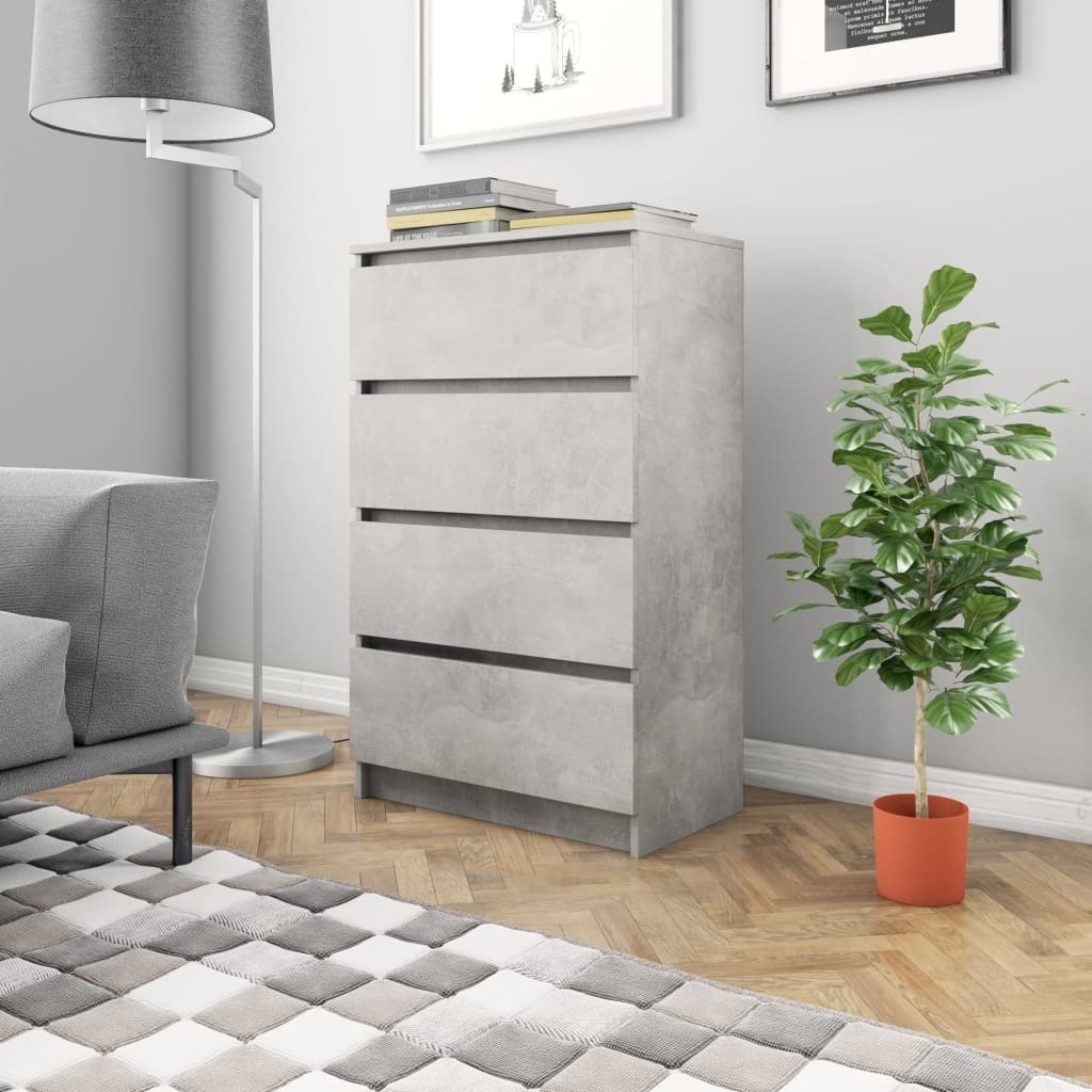 VidaXL Dressoir 60x35x98,5 cm spaanplaat betongrijs