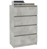 VidaXL Dressoir 60x35x98,5 cm spaanplaat betongrijs