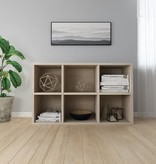 vidaXL Boekenkast/Dressoir 50x25x80 cm spaanplaat sonoma eikenkleurig