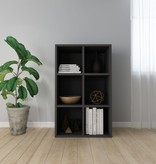 vidaXL Boekenkast/dressoir 66x30x97,8 cm spaanplaat zwart