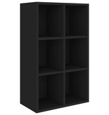 vidaXL Boekenkast/dressoir 66x30x97,8 cm spaanplaat zwart