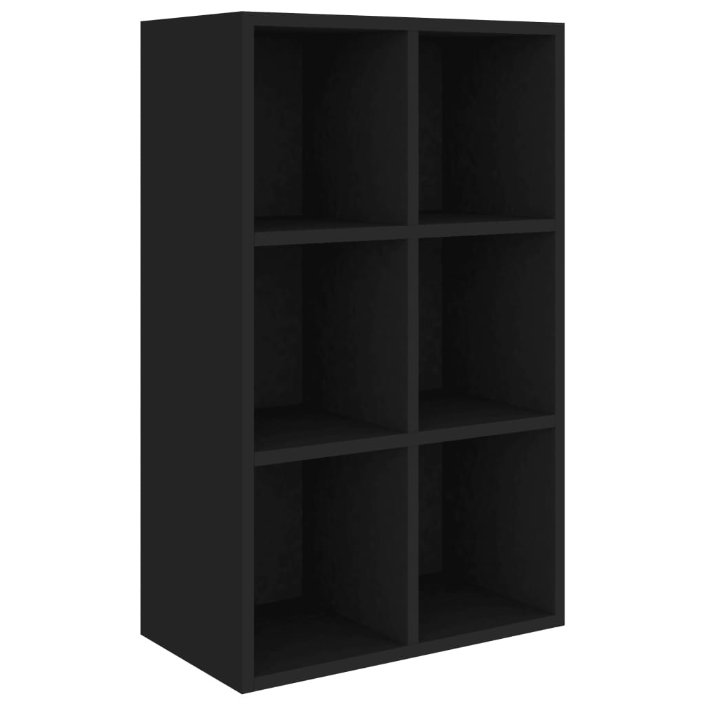 vidaXL Boekenkast/dressoir 66x30x97,8 cm spaanplaat zwart