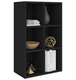 vidaXL Boekenkast/dressoir 66x30x97,8 cm spaanplaat zwart