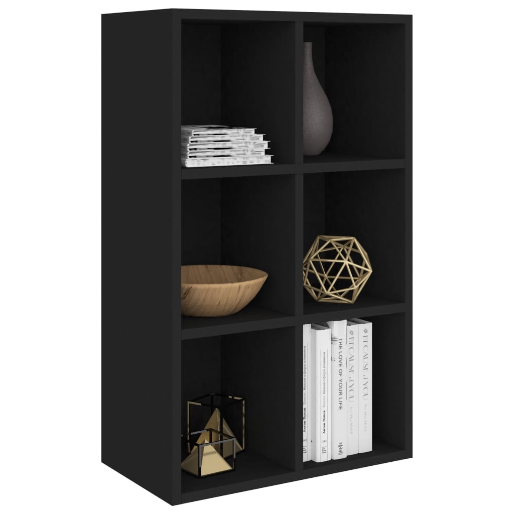 vidaXL Boekenkast/dressoir 66x30x97,8 cm spaanplaat zwart