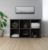 vidaXL Boekenkast/dressoir 66x30x97,8 cm spaanplaat zwart