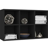 vidaXL Boekenkast/dressoir 66x30x97,8 cm spaanplaat zwart