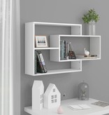 VidaXL Wandschappen 104x24x60 cm spaanplaat hoogglans wit