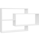 VidaXL Wandschappen 104x24x60 cm spaanplaat hoogglans wit