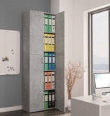 VidaXL Kantoorkast 60x32x190 cm spaanplaat betongrijs