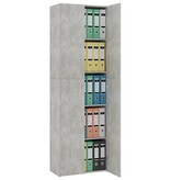 VidaXL Kantoorkast 60x32x190 cm spaanplaat betongrijs