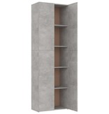 VidaXL Kantoorkast 60x32x190 cm spaanplaat betongrijs