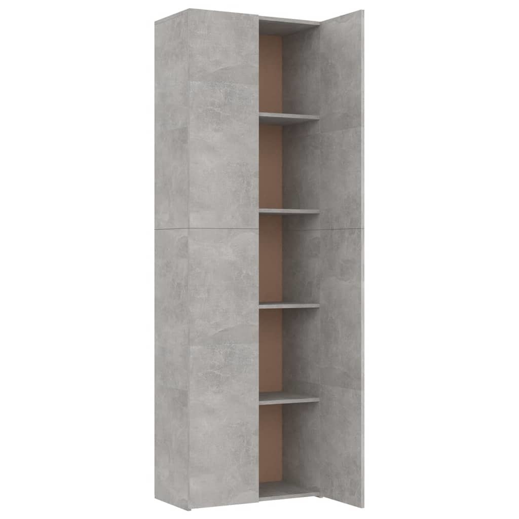 VidaXL Kantoorkast 60x32x190 cm spaanplaat betongrijs