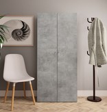 VidaXL Schoenenkast 80x35,5x180 cm spaanplaat betongrijs