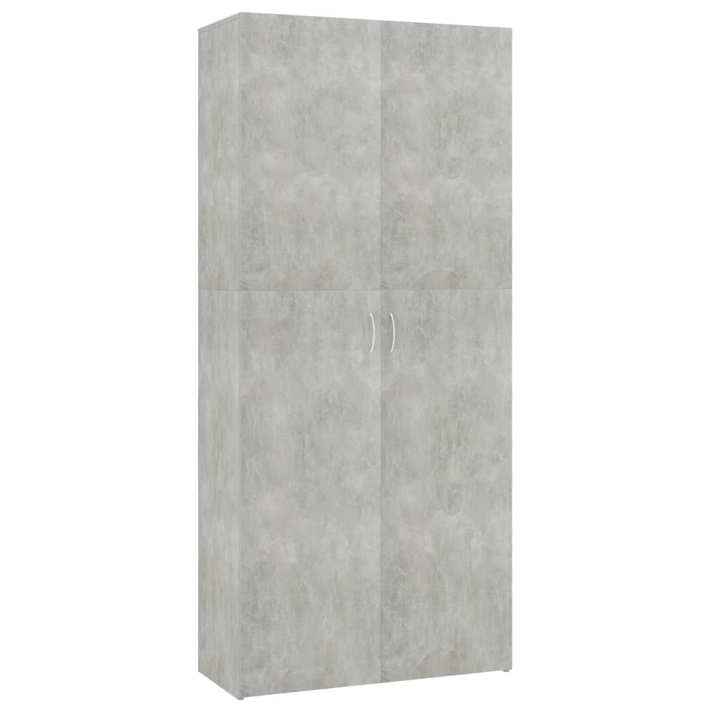 VidaXL Schoenenkast 80x35,5x180 cm spaanplaat betongrijs