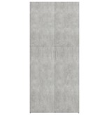 VidaXL Schoenenkast 80x35,5x180 cm spaanplaat betongrijs