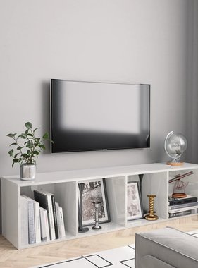 vidaXL Boekenkast/Tv-meubel 143x30x36 cm hoogglans wit