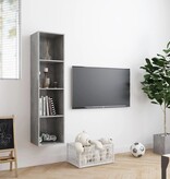 vidaXL Boekenkast/tv-meubel 143x30x36 cm betongrijs