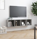 vidaXL Boekenkast/tv-meubel 143x30x36 cm betongrijs