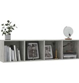 vidaXL Boekenkast/tv-meubel 143x30x36 cm betongrijs