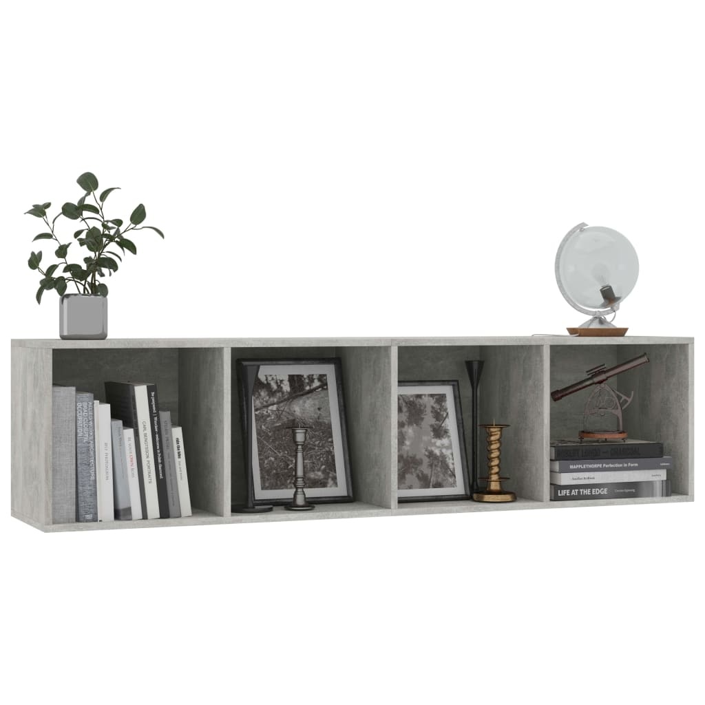 vidaXL Boekenkast/tv-meubel 143x30x36 cm betongrijs