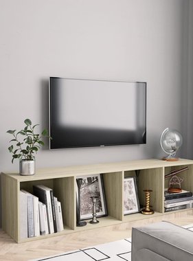 vidaXL Boekenkast/Tv-meubel 143x30x36 cm sonoma eikenkleur