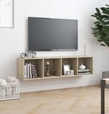 VidaXL Boekenkast/Tv-meubel 143x30x36 cm sonoma eikenkleur