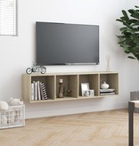 vidaXL Boekenkast/Tv-meubel 143x30x36 cm sonoma eikenkleur