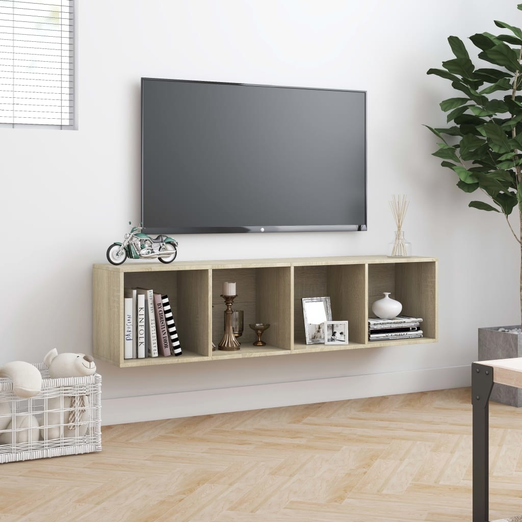 vidaXL Boekenkast/Tv-meubel 143x30x36 cm sonoma eikenkleur