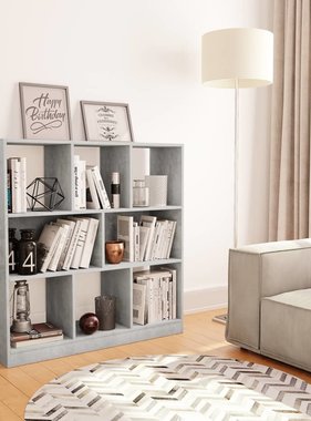 vidaXL Boekenkast 97,5x29,5x100 cm spaanplaat betongrijs