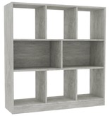 vidaXL Boekenkast 97,5x29,5x100 cm spaanplaat betongrijs